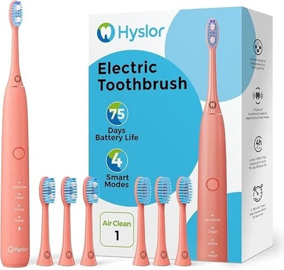 Cepillo de dientes eléctrico sónico con 6 cabezales de cepillo para adultos recargable 4 modos Foto 1 de 4