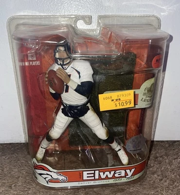 McFarlane NFL Legends Serie 3 Denver Broncos John Elway Camiseta Blanca Variante Foto 1 de 4
