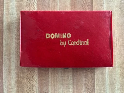 Vintage full set of dominos by cardinal 28 Pieces Domino Red Case - Image 1 of 4