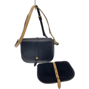 Samantha Thavasa Shoulder Bag/Leather/Blk/Plain - Picture 1 of 9