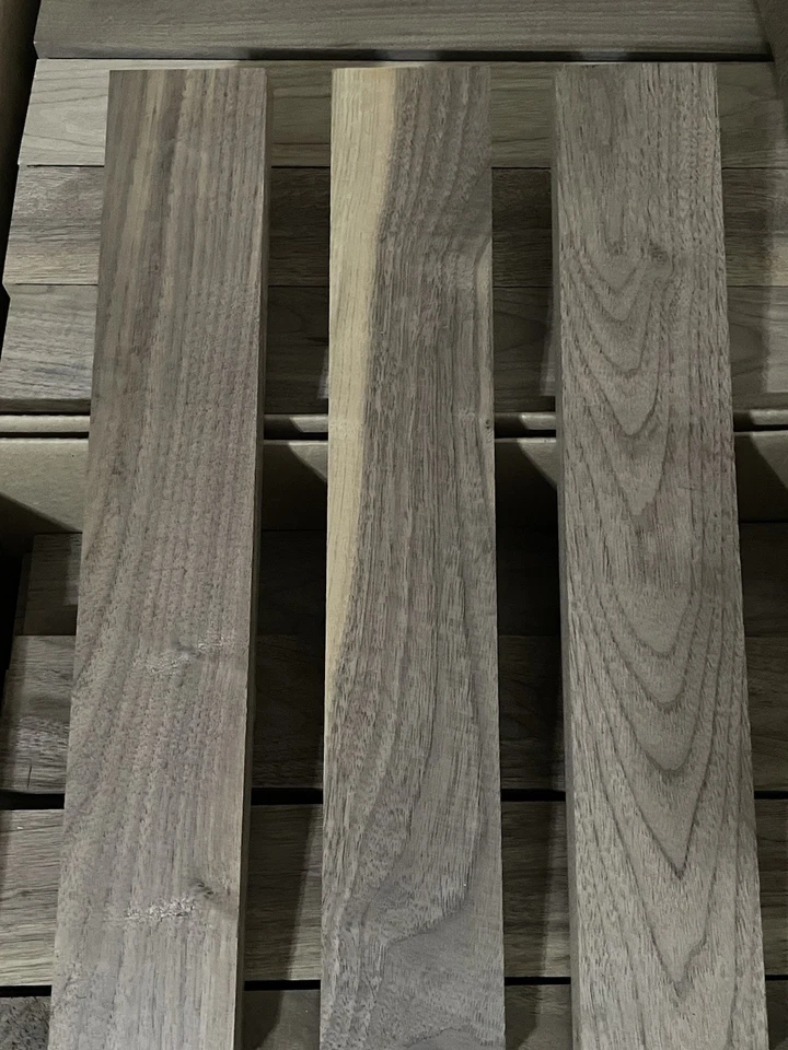 Juego de 16 tablas de madera de nogal oscuro de 1”x1,5”x12” tablas de madera de nogal, hardwo premium Foto 1 de 4