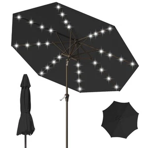 Tobeos 9FT Patio Umbrella with Solar Lights,Outdoor Market Umbrella with Tilt... - Picture 1 of 7