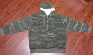 Open Trails Camouflage XL White Waffle Knit inside Zip-up Hooded Jacket - Picture 1 of 23