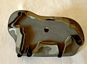 VTG Primitive Antique Soldered Tin Dog /Bear/ Cow Shaped W/ Handle Cookie Cutter - Picture 1 of 6