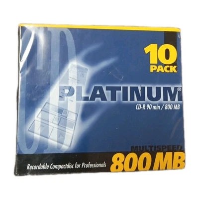 Platinum CD-R 80 Minuten 700MB Rohlinge Slim Case NEU Versiegelt 10er Pack - Bild 1 von 3