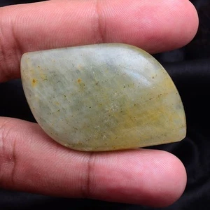 76.00 Cts Natural Aquamarine 42mmx29mm Cabochon Untreated Pendant Size Gemstone - Picture 1 of 8