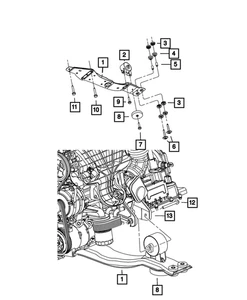 Genuine Mopar Engine Mount 68051873AB - Picture 1 of 5