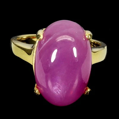 Anillo de plata de ley 925 rubí ovalado 16x11 mm piedras preciosas naturales joyería tamaño 6,5 Foto 1 de 4