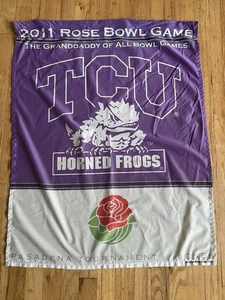 TCU Horned Frogs 2011 Rose Bowl Commemorative Garden Flag  - Picture 1 of 5