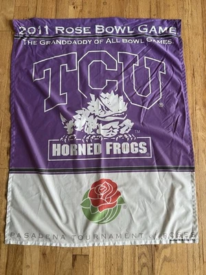 TCU Horned Frogs 2011 Rose Bowl Commemorative Garden Flag  - Image 1 of 4