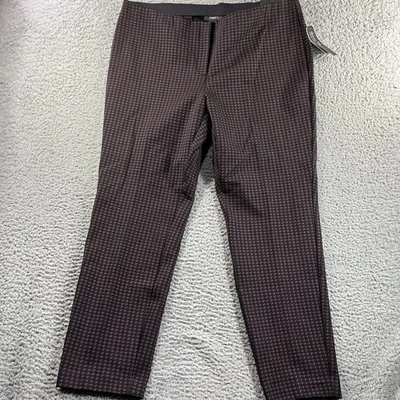 ALFANI PANTS WOMENS 18W PLUS RED BLACK SKINNY LEG COMFORT WAIST 40x29 NWT NEW - Image 1 of 4