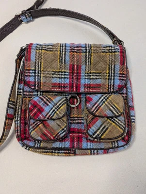 Bolso Bandolera Vera Bradley Highland Patchwork Lana Cuadros Sillín Hombro Foto 1 de 4