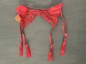 Vintage Strumpfgürtel für Strümpfe Neu mit Etikett Valmont Union Label koralle Dessous klein - Bild 1 von 2