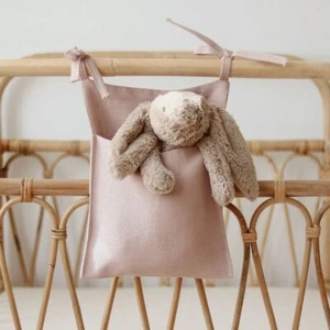 Pocket Nursery Organizer Solid Bedside Toys Hanging Storage Bag Crib Organizer - Picture 1 of 20