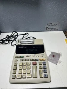 Sharp EL-1801V Printing Calculator 12 Digit 2 Color - Picture 1 of 12