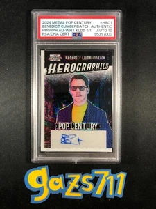 PSA Auto 10 - Benedict Cumberbatch 2024 Leaf Pop Century Auto Herographics 1/1 - Picture 1 of 2