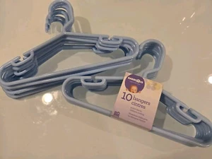 20 Babies R Us Baby Blue Plastic Baby-Toddler Clothes Hangers( 10 Brand New) - Picture 1 of 6