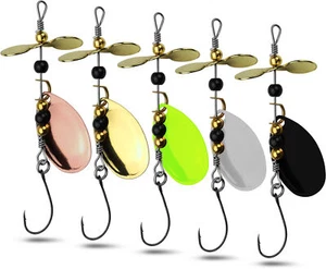 5er Set Spinner Kunstköder mit Propeller zum Angeln auf Forelle und Barsch - Bild 1 von 1