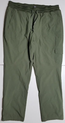 Pantalones de senderismo Eddie Bauer verde oliva forrados con cordón cintura XL Foto 1 de 4