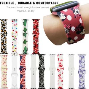 Moda Lujo Flor Correa Suave Reloj Banda para Apple Watch Series 7 6 5 4 3 2 1 - Imagen 1 de 21