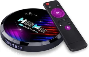 Android Tv Box H96 MAX Android 11.0 S905X4 4GB RAM 64GB ROM Obsługa AV1 6K 3D - Zdjęcie 1 z 7
