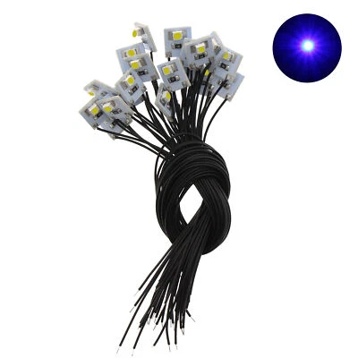 20pcs Pre Wired SMD 3528 LEDs Blue Lamp Light Set 12V 20cm Wire DD00B - Image 1 of 4