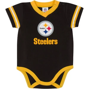 Baby Boys Pittsburgh Steelers Short Sleeve Jersey Bodysuit Onesies - Picture 1 of 2