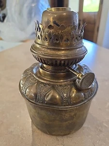 LIBERTY Antique 5 " Drop in Brass Oil Kerosene Lamp Light Font, Electrified - Picture 1 of 10