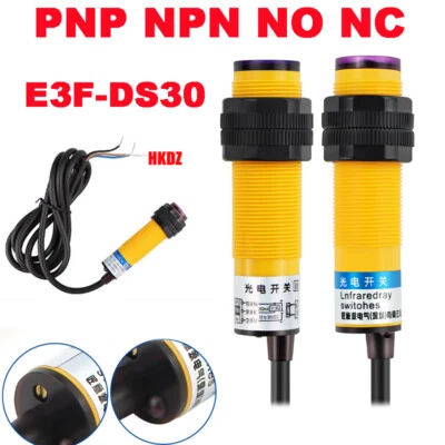 Inductive Proximity Sensor Switch E3F-DS30 PNP NPN NO 2/3 Wire Infrared Diffuse - Image 1 of 4