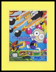Bomberman 2002 Nintendo Game Cube Framed 11x14 ORIGINAL Advertisement - Picture 1 of 1