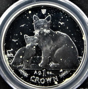 ISLE OF MAN 2008 BURMILLA CAT PR 69 GRADED DEEP CAMEO FINISH PCGS PROOF SILVER - Picture 1 of 10