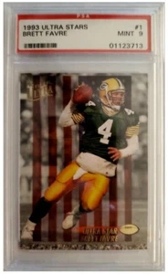 1993 Ultra Brett Favre ULTRA STARS card #1 graded PSA 9 - Picture 1 of 2