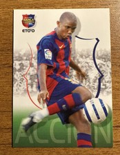 SAMUEL ETO’O 2004-05 Panini Megacracks Barca Campeon Accion Spanish #48