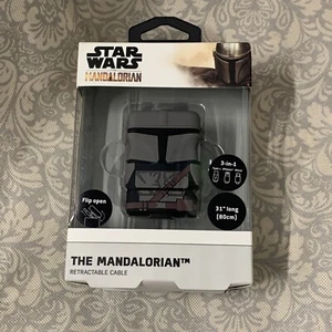 Disney Star Wars The Mandalorian PowerSquad 3 in 1 Flip Retractable Cable New - Picture 1 of 3