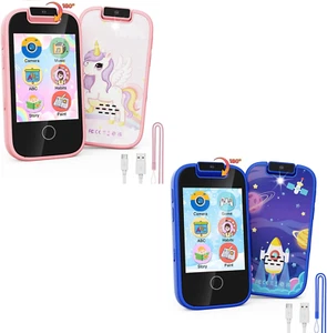 Blue and Pink Kids Smart Phone Toys with 180° Rotatable Camera- Toddler Phone To - Picture 1 of 8