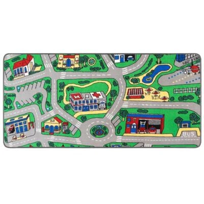 Spielteppich CITY Kinderteppich Straßenteppich Auto Wohn-Teppich versch. Größen  - Bild 1 von 4
