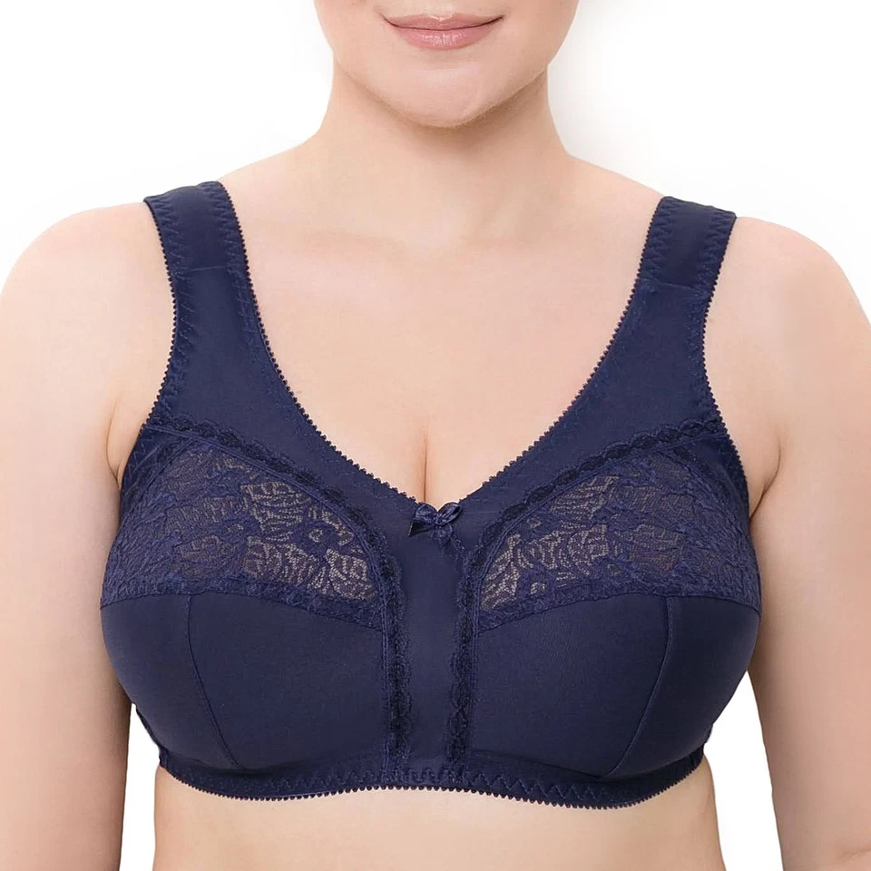 WIRELESS PLUS SIZE BRA MINIMIZER WIDE STRAPS UNLINED FULL COVERAGE 36-52CDEFGHI - Image 1 of 1