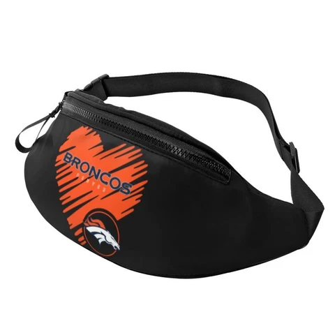 Denver Broncos Running Belt Love Style Camping Waist Bag Dot Zip Belt Bag Cover