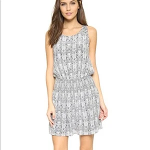 Joie Lawska Sleeveless Silk Black Gray Dress Size L Retail $298 - Picture 1 of 9