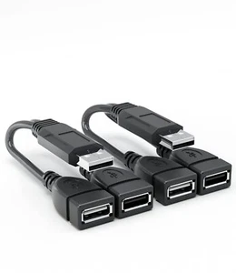 2 Pack USB Male to Dual Female Y Splitter Hub Power Cord Extension Adapter Cable - Picture 1 of 6