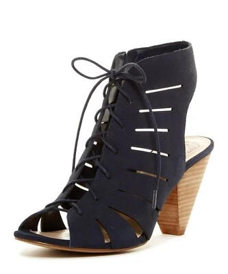 VINCE CAMUTO Women's 'Estie' Navy Blue Cutout Leather Sandals Sz. 6.5 M - 231067 - Image 1 of 3