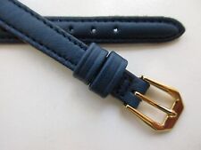 BARINGTON midnight blue 10 MM leather N.O.S. watch band strap - Eulit Germany