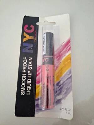 NYC Smooch Proof Liquid Lip Stain Lip Color #100 Faithful Coral (New/ Sealed) - Image 1 of 3