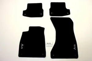 New OEM Genuine Audi A5 S5 Black Floor Mats Front Rear 2018-2021 Convertible 4pc - Picture 1 of 3