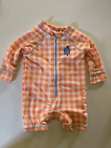 Baby 0-3 month 50+ UV protection Rashguard swimsuit One Piece NWT - Picture 1 of 5