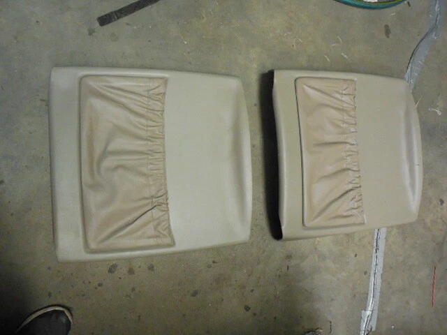 1988 - 1994 BMW E32 740il 735il Tan Left Right Seat Back Cover Panel Pair - Image 1 of 4