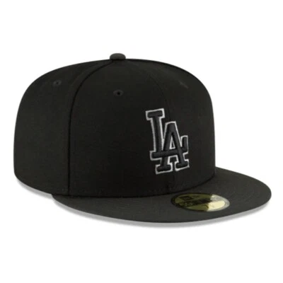 Brand New 59FIFTY Baseball Cap - MLB LA Dodgers Black on Black Fitted Hat - Image 1 of 4