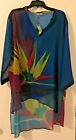 NWT Womens Sheer Royal Blue Cover Up / Tunic Size S/M BEAUTIFUL!