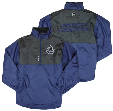 Reebok NHL Hockey Youth Vancouver Canucks Craftman Hot Windbreaker Jacket - Navy Cover
