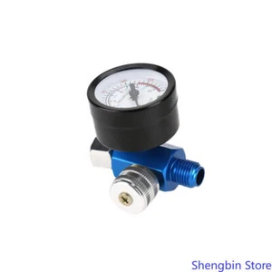 "Regulador neumático de presión de aire de 1/4"" con medidor para pistolas pulverizadoras y herramientas" - Imagen 1 de 8